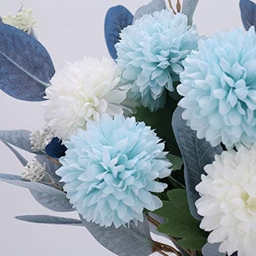 NAWEIDA Artificial Flowers with Vase Faux Hydrangea Flower Arrangements Table Centerpieces for Home Garden Party Wedding Decoration thumbnail 4