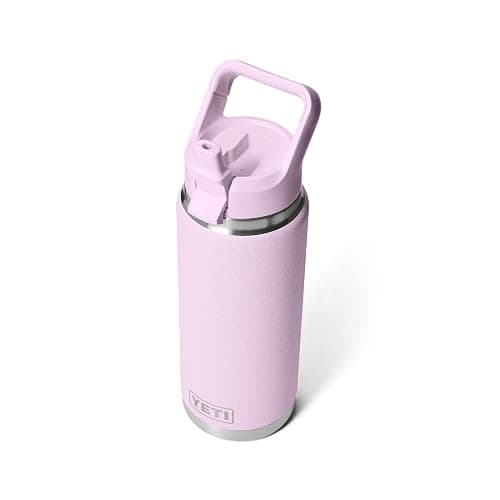 YETI Rambler 26 oz Bottle, Vacuum Insulated, Stainless Steel with Color Matching Straw Cap - Image 1