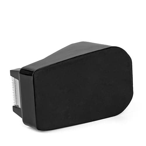 Desktop Tape Dispenser Black with Weighted Nonskid Base - Includes 6 Rolls of Transparent Tape (0.71 Inch x 1000 inches Each) thumbnail 4