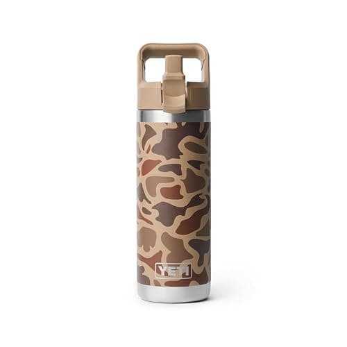 YETI Rambler 18 oz Bottle, Vacuum Insulated, Stainless Steel with Straw Cap, Wetlands Camo thumbnail 9