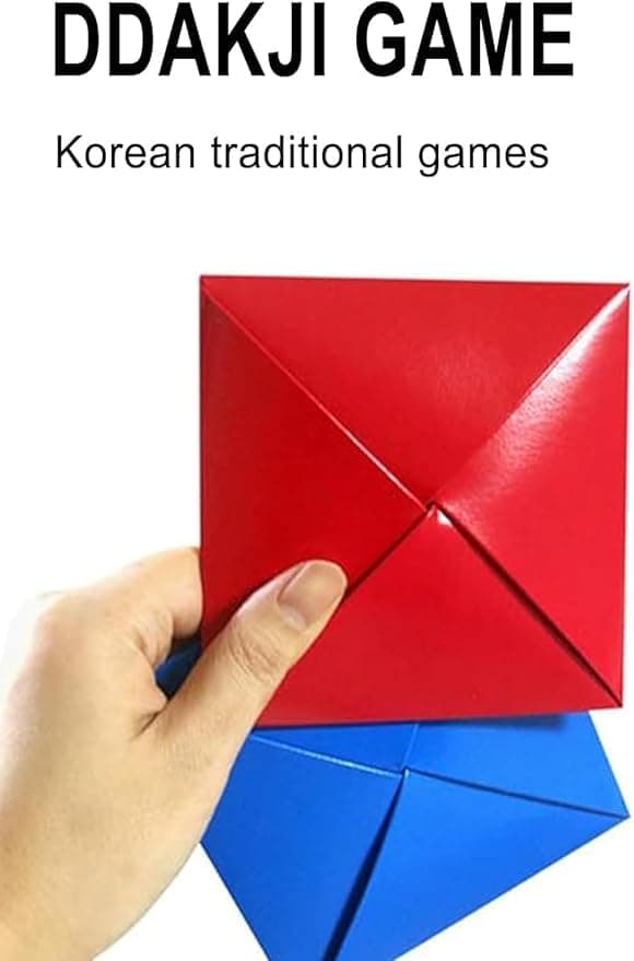 Korean Games for Kids & Families – 5-in-1 Set: Gonggi, Ddakji, Paengi, Jegi Kick & Biseokchigi – Fun Hand-Eye Coordination Training – Squid Game Pentathlon Play Set thumbnail 4