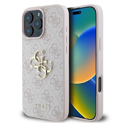 CG MOBILE Guess GUHCP16L4GMGPI hülle für iPhone 16 Pro 6.3" Rosa hardcase 4G Big Logo - Image 1