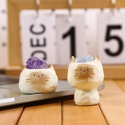 BONTOUJOUR Surprise Box Figures Diamond Crystal Cat Theme, Mystery Bag Random Design Action Figures Figurine Collectible Home Desk Car Decoration, Birthday Christmas New Year Gift, Single Box-1 Box thumbnail 5