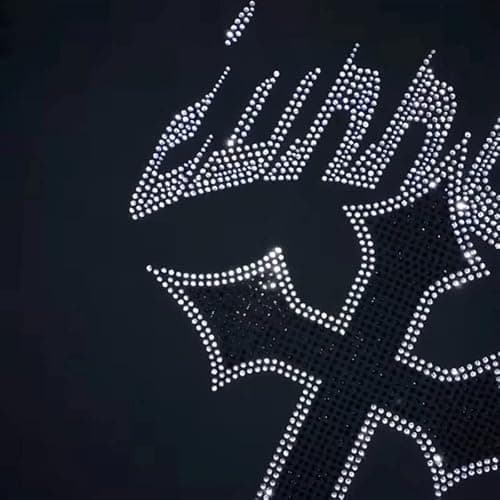 RYXSUN Rhinestone Hoodie Men Women Letter Graphic Gothic Hoodie Print Sweatshirt Full Zip Up Oversized Jacket thumbnail 3