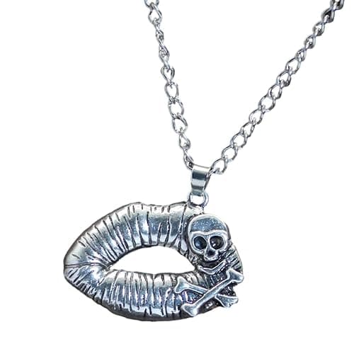 MONSHMU Skull Lips Necklace Alloy Necklace Seek Distinctive Styles Unique Designs Fashionable Accessory for Trendsetters Silver thumbnail 9
