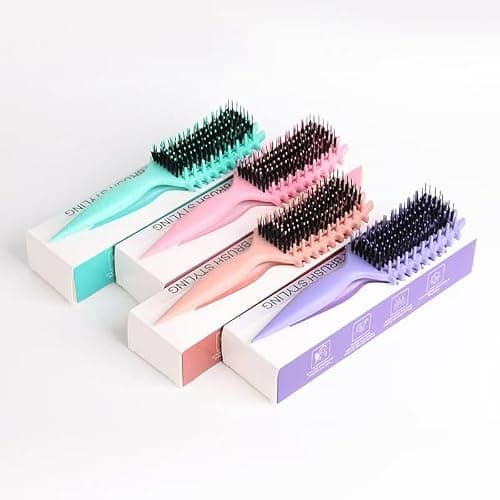 Curly Hair Brush Defining, Vented Curl Defining Brush for Effortlessly Detangling Shaping and Styling Women's Men's Curls on All Wet or Dry Hair Types, Reduces Frizz (Green) thumbnail 7