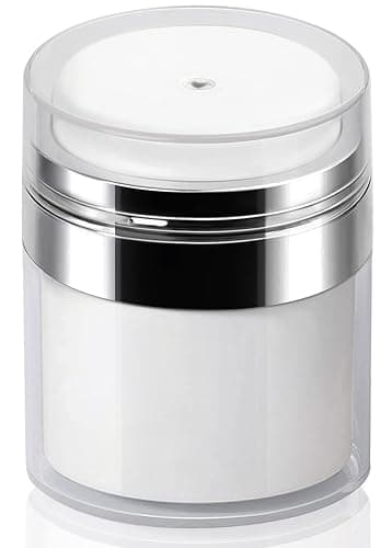 Airless Pump Oz Lotion Dispenser with Pump Travel Container for Skincare, Refillable Empty Jars Vacuum Bottle for Moisturizer, Skincare, Makeup - Image 1