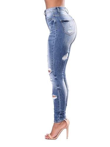 KUNMI Womens Classic High Waisted Skinny Stretch Butt Lifting Jeans Slim Fit Denim Pants thumbnail 5
