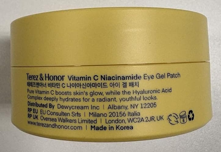 Patchs Yeux Anti-Cernes Korean Skincare: Masque Gel Sous les Yeux à la Vitamine C, Niacinamide, Acide Tranexamique, Caféine & Acide Hyaluronique - Éclat, Anti-Poches & Anti-Rides, 60 Patchs Hydrogel thumbnail 8