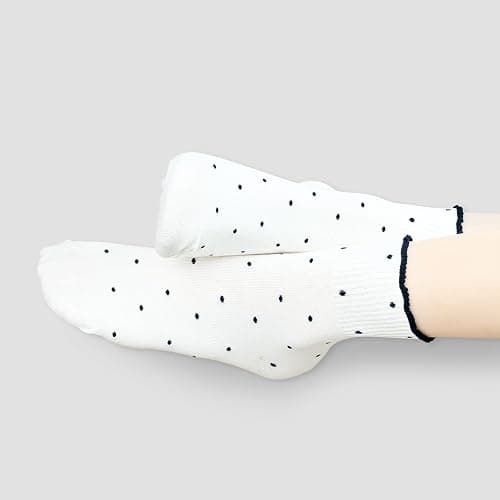 Cute Polka Dot Yoga Socks for Women (3 Pairs) – Fits US Sizes 5-9 – Perfect forYoga, Pilates, Barre, and Dance thumbnail 5