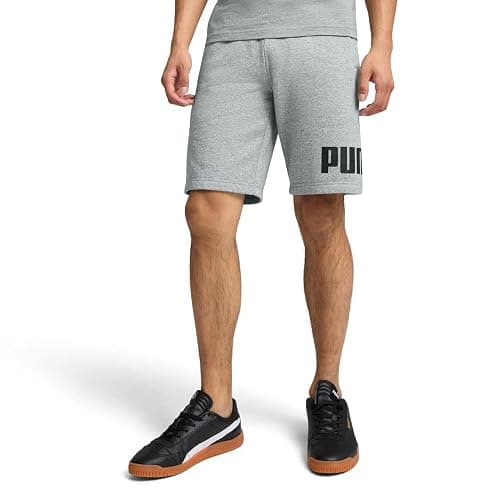 Puma men’s grey logo fleece 10" shorts  thumbnail 2