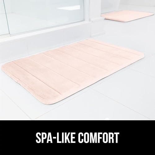 GORILLA GRIP Memory Foam Bath Mat, Soft Absorbent US Designed Bathroom Rug, Gripping Dots Machine Washable Bathmat, Cushioned Floor Mats, Shower Sink Rugs Room Décor Accessories, 24x17 Pink thumbnail 9