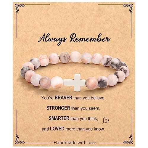 Christian Gifts for Women, 2024 Graduation Gifts Baptism Religious Cross Bracelet Gifts for for Mom/Daughter/Friend/Sister/Grandma/Granddaughter/Niece, Inspirational Birthday Gifts Jesus Faith - Image 1