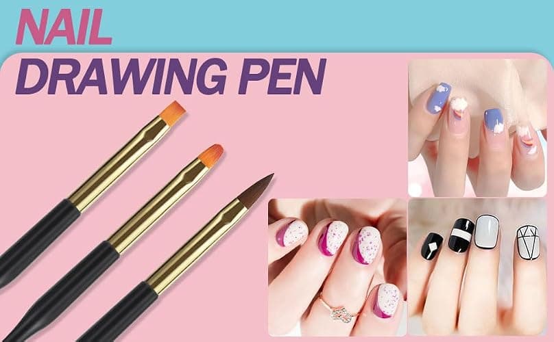 Artdone 35pcs Nail Art Pens brushes,Nail Art Tool Set,Nail Dotting Tools,Nail Dust Brush,Striping Nail Art Brushes for Long Lines,Nail Drawing Pen For Nail Design thumbnail 4