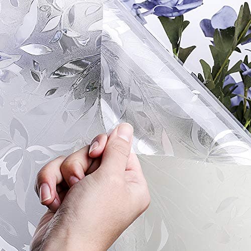 Hoonng Window Privacy Film for Glass, Tulip Removable Static Film, 17.5x78.7 Inch thumbnail 6