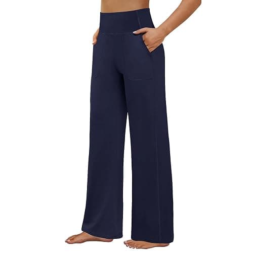 FireSwan Yoga Pants Women High Waist Wide Leg Pants with Pockets | Buttery Soft, 4-Way Stretch, Breathable, Loose, Dress, Casual, Lounge, Sweatpants - Image 1