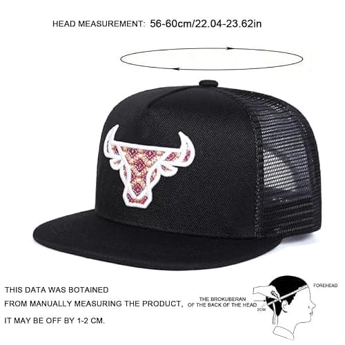 Unisex Ox Head Embroidery Hip-hop Baseball Cap Golf Dad Hat Adjustable Classic Sun Trucker Caps Outdoor Travel thumbnail 3