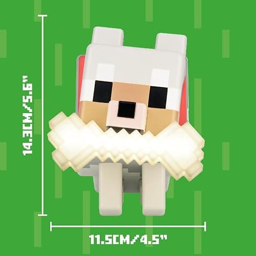 Paladone Minecraft Wolf GloBuddies 3D Colour Changing Light, Officially Licensed LED Night Lamp, Tap to Change Colour, Gaming Merchandise, Battery Powered thumbnail 3