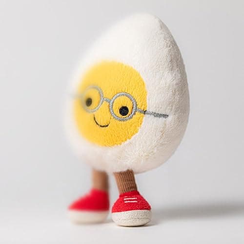 Jellycat Amuseables Boiled Egg Geek Stuffed Toy, Small 5.5 inches - Food Plush - Fun Gift Idea thumbnail 7