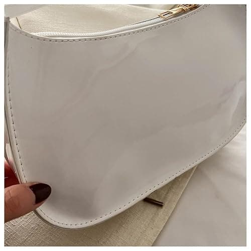 Patent Leather Clutch Purse Shiny Evening Handbags for Women Armpit Shoulder Bag MINI Hobos thumbnail 5