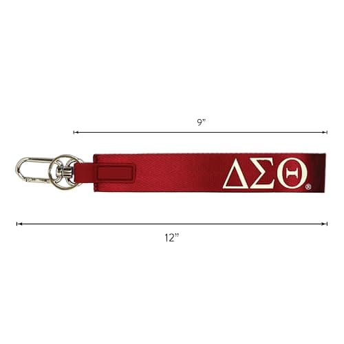 Sorority Shop Delta Sigma Theta Keychain - Hands-Free Wristlet Lanyard Keychain with Sorority Name, 9" Durable Polyester Strap with Alloy Hardware, Holder for Keys, Wallet, Accessories thumbnail 2