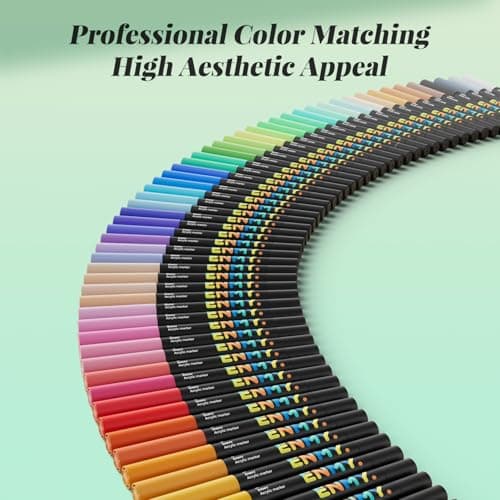 ENMY 80 Colors Acrylic Paint Markers, Direct Liquid Acrylic Paint Marker Pen, Fabric Markers for Textile, Canvas, Rock, Glass, Wood, Paper, DIY, Acrylic Coloring Pens for DIY Craft Supplies thumbnail 5