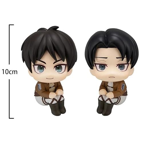 Eren Jaeger Figure Cute Anime Look Up Figure Levi Eren Jaeger Action Figures Statue Titan Anime Figurine Cake Topper Decoration 10cm/3.94inch thumbnail 3