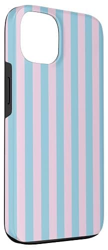 Blue And Light Blue Vertical Stripes 70s Style Summer Case for iPhone 13 thumbnail 3