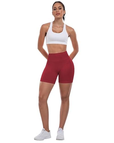 ATHVOTAR Workout Gym Shorts Women, High Waisted Seamless Butt Lifting Scrunch Butt Sports Shorts thumbnail 3