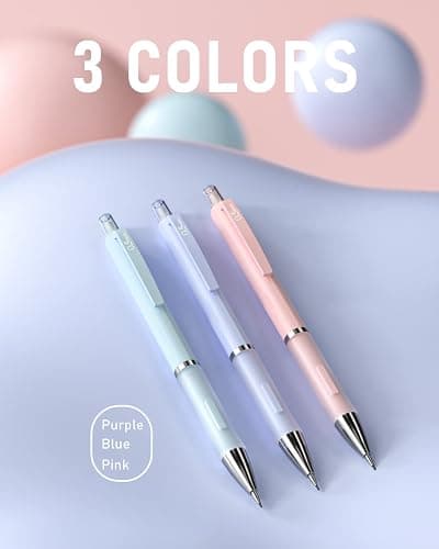 Nicpro 3PCS Pastel Mechanical Pencil Set with Case, 0.5 mm Cute Pencils with 6 Tube HB Lead Refill, 3PCS Eraser, Eraser Refill for Stationery School Supplies Student Writing Drafting Drawing Sketching thumbnail 3