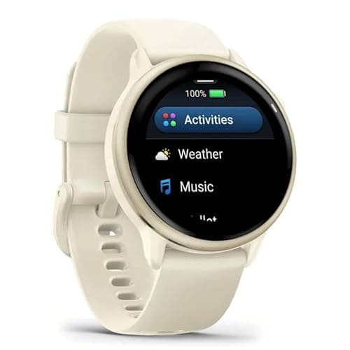 Garmin vívoactive® 6, Health and Fitness GPS Smartwatch, AMOLED Display, Up to 11 Days of Battery, Lunar Gold with Bone Band thumbnail 4