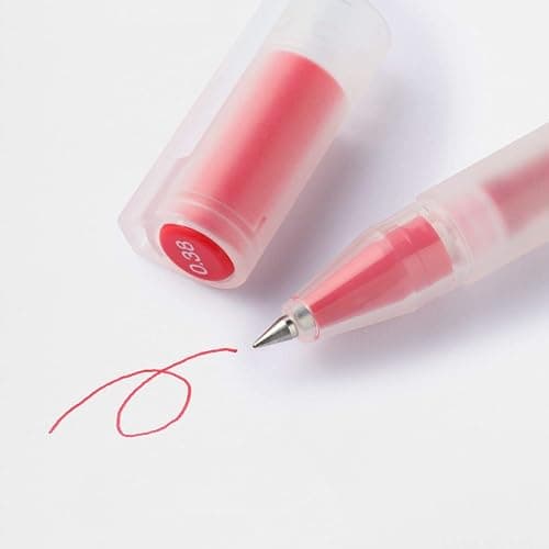 MUJI Gel Ink Ballpoint Pens 0.38mm Set of 9 Pack (5 Black 2 Blue 2 Red) thumbnail 4