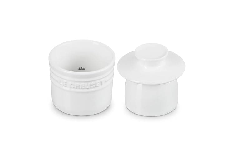 Le Creuset Stoneware Butter Crock, 6 oz., White - Image 1
