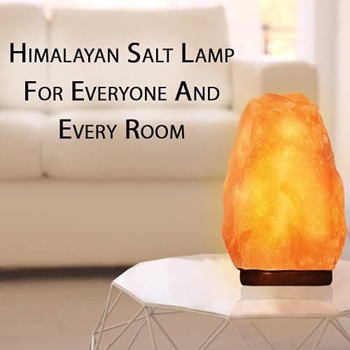Crystal Hideaway Himalayan Salt Lamp Natural Pink Salt Lamp (ETL Certified) Night Light with Dimmer Switch Cord and Wood Base for Home Décor (6 Inches) thumbnail 8