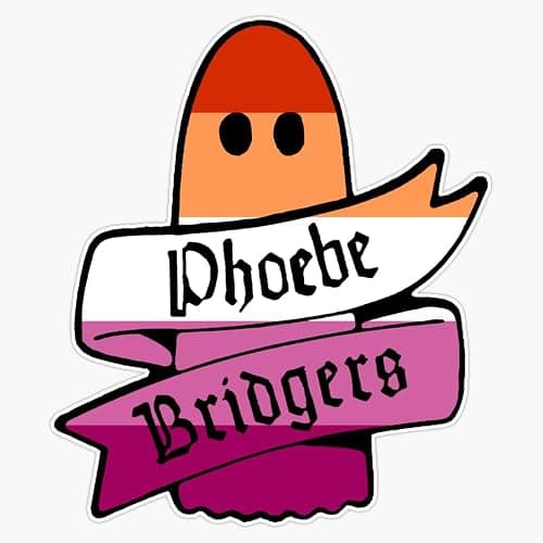 Phoebe Bridgers Ghost Cartoon Character with Banner Gothic Indie Music Fan 5" Vinyl Decal Bumper Sticker - Image 1