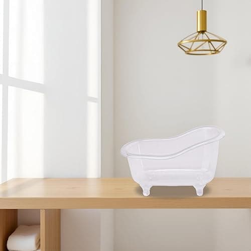 Dwang Clear Mini Bathtub Sundries Storage Box Jewelry Storage Box Makeup Organizer Container Desktop Storage, Home Drawer Organizers thumbnail 7