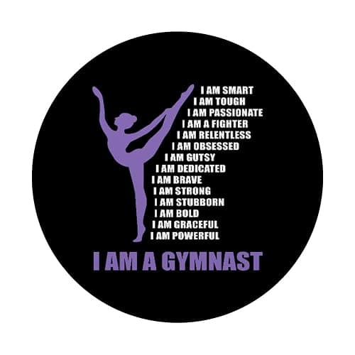 I Am A Gymnast Gifts For Girls Gymnastics Gift Ideas PopSockets PopGrip: Swappable Grip for Phones & Tablets PopSockets Standard PopGrip thumbnail 3