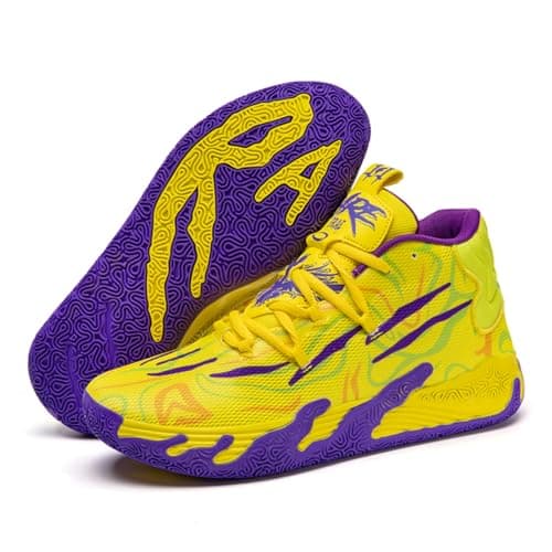 Wqsugnt Mens Multicolor High Top Basketball Shoes Non-Slip Breathable Running Shoes Fahsion Lightweight Outdoor Gym Sneakers - Image 1