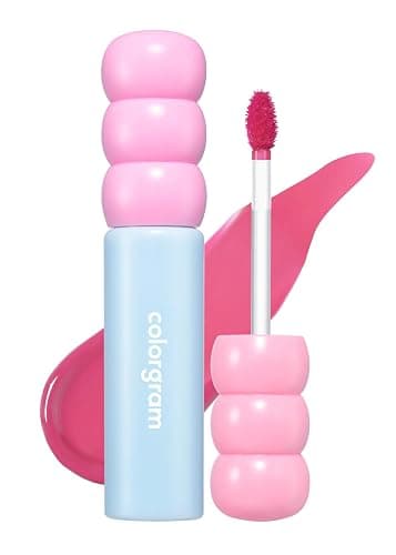 COLORGRAM Fruity Glass Tint 03 Soda Cool Peach | Korean Long Lasting &Waterproof Lip Stain | Glossy Dewy Lip Gloss with Apricot Coral Shade | Buildable, Blendable, Moisturizing | 0.11 Oz - Image 1