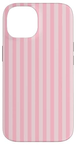 Pastel Pink Stripes Geometric Vertical Lines Trendy Pattern Case for iPhone 14 - Image 1
