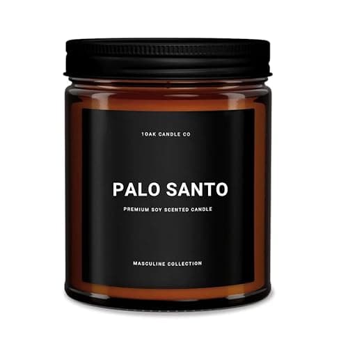 1OAK Scented Candles for Men - Palo Santo Candle - Mens Candles for Home - Masculine Candle - Long Burning Premium - Soy Wax (7oz.) - Image 1