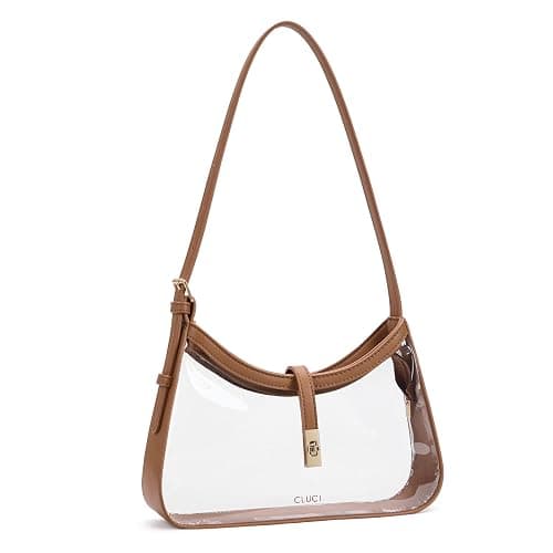 CLUCI Clear Bag for Stadium Events, Small Transparent Purse for Women | Concert, Mini, Crescent, Y2K, Adjustable Strap, Going out, Everyday Use, Cute, Zipper, Hobo Bag, Handbag thumbnail 8