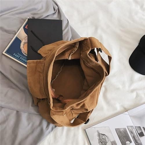 Sumleno Bohemian Hipster Hobo Boho Hippie Crossbody Bag Purse Canvas Sling Bag Aesthetic Tote Large Handbags Fairy Grunge Bag thumbnail 4