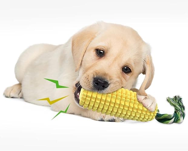 Carllg Dog Chew Toys for Aggressive Chewers, Indestructible Tough Durable Squeaky Interactive Dog Toys, Puppy Teeth Chew Corn Stick Toy for Small Medium Large Breed thumbnail 4