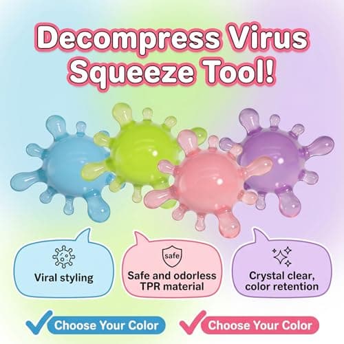 Fidget Toys Stress Ball for Kids,Squishy Ball Stress Splat Toys,Stress Splat Toy,Squishies Anxiety Stress Relief, Office Mental Health Gifts Prizes Autism Favors (Pink) thumbnail 3