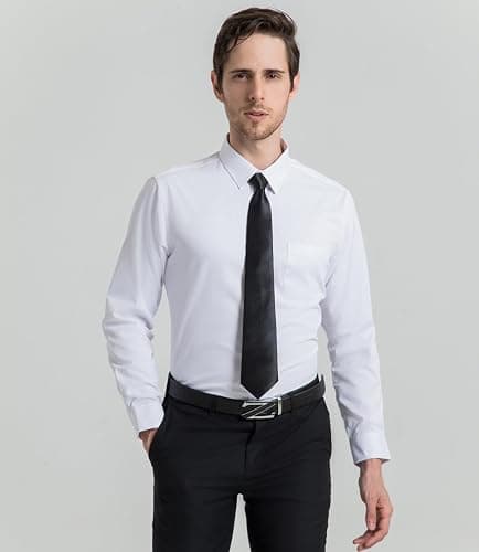 Long Sleeve Dress Shirts for Men - Regular-Fit Casual Button-Down Shirt with Pockets thumbnail 2