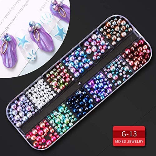 Artdone 9 boxes Nail Rhinestones,Nail Gems Nail Diamonds,Nail Art Studs Nail Crystals Nail Sequins for Nails Kit with 1 Tweezers and 3 Pen for Nail Art Supplies Accessories thumbnail 4