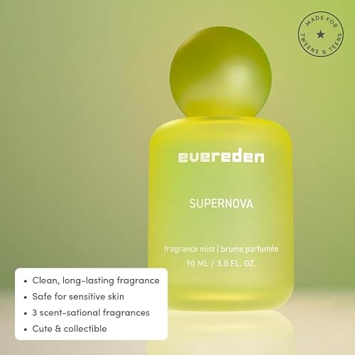 Evereden Fragrance Hair and Body Mist - Supernova: Clean and Vegan Collectible Hair and Body Spray for Teen Girls - Amplify Your Self Expression with Iconic Scents in Aesthetic Bottles thumbnail 2