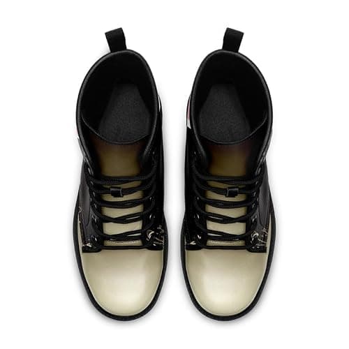 AWSOLE Fashion Ankle Boots For Men Women Floral Mushroom Star Trendy Lace Up Unisex Booties Combat Trendy Street Wear Boots thumbnail 4