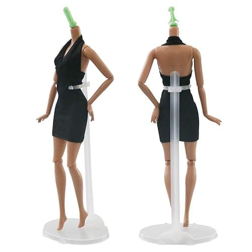 UCanaan 10 Pcs Doll Stands Display Holder for 11.5 Inch Dolls White Transparent Model Support Frame Prop Up Girl Dolls Suitable for 11.8’’ 1/6 Dolls Accessories thumbnail 7